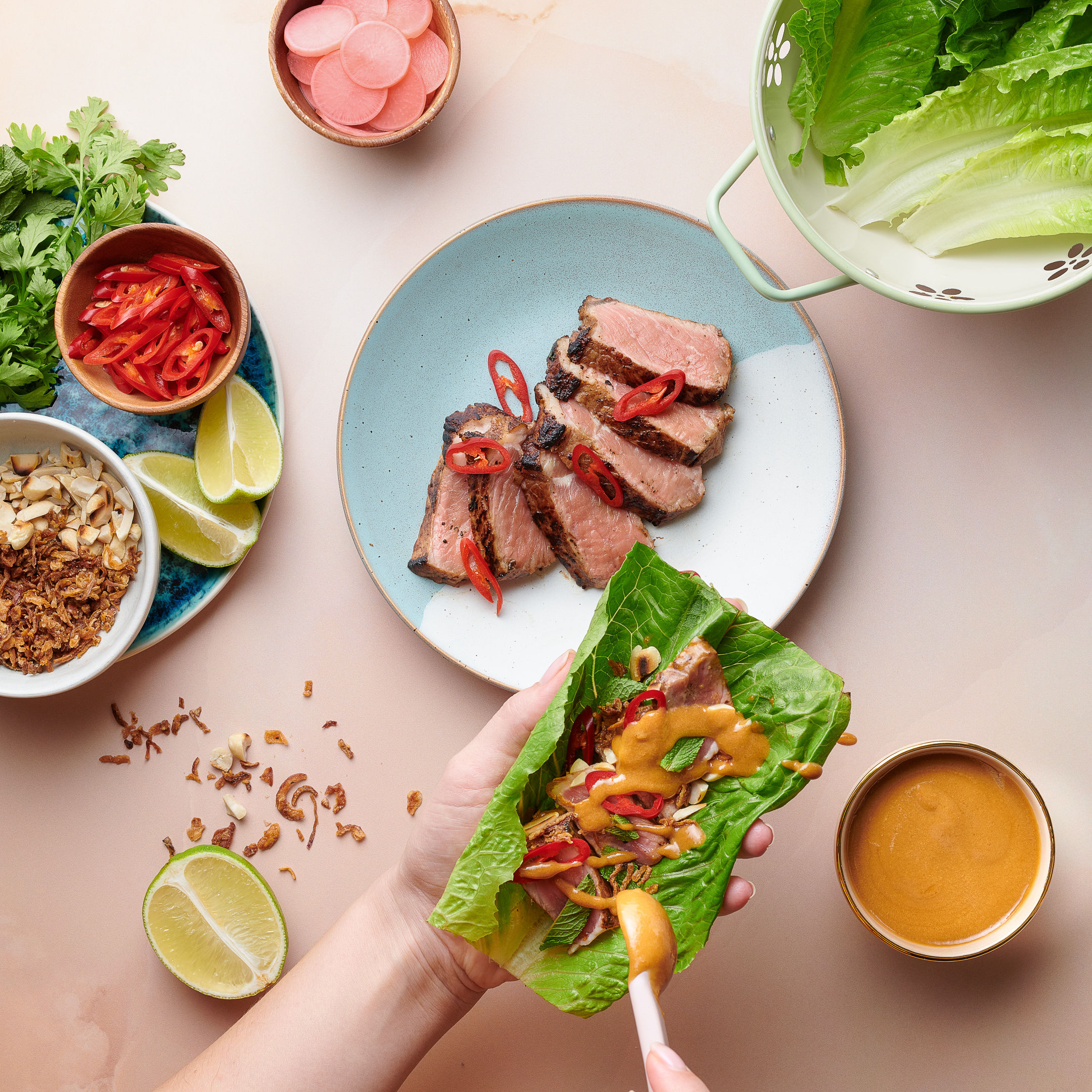 Korean BBQ beef lettuce wraps Goody Kitchen Simple and Easy Recipes